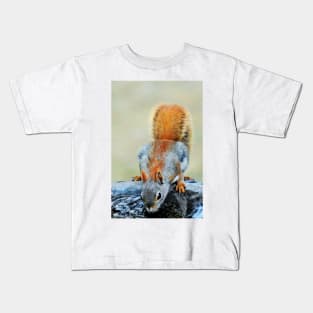 Thirsty Red Squirrel Kids T-Shirt